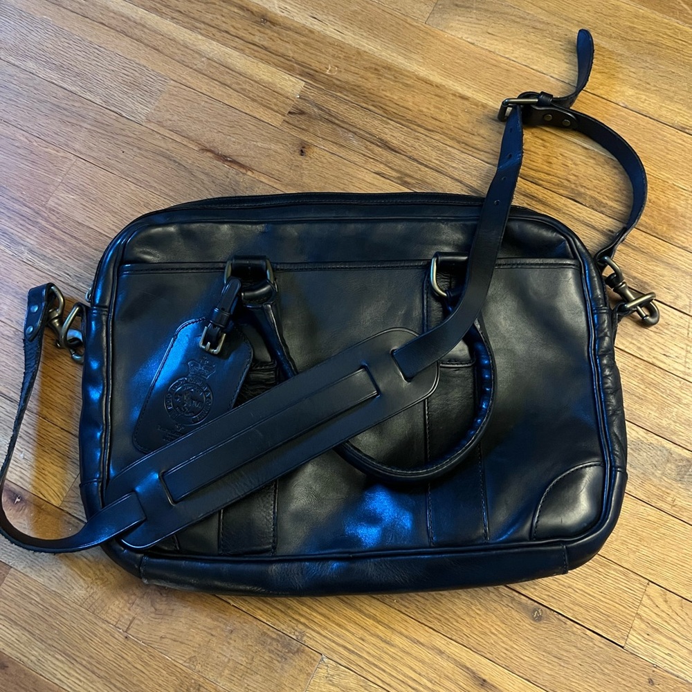 Polo by Ralph Lauren Black Leather Briefcase